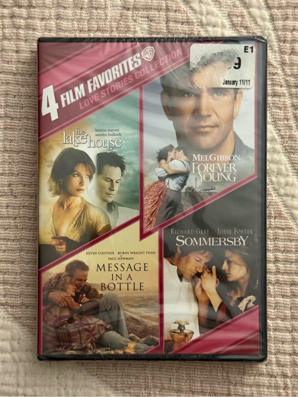4 FILM FAVORITES - THE LAKEHOUSE, FOREVER YOUNG, MESSAGE IN A BOTTLE, SOMMERSBY